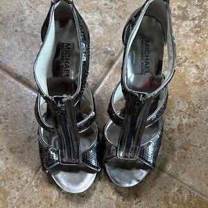 Michael Kors Metallic Silver Heels